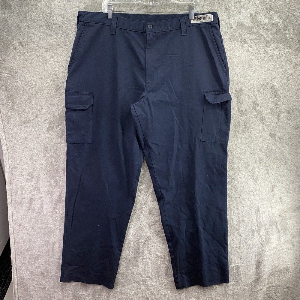 Tru-Spec Navy Cargo Work Pants Mens 40x30 Uniform Style 6 Pocket Straight Leg